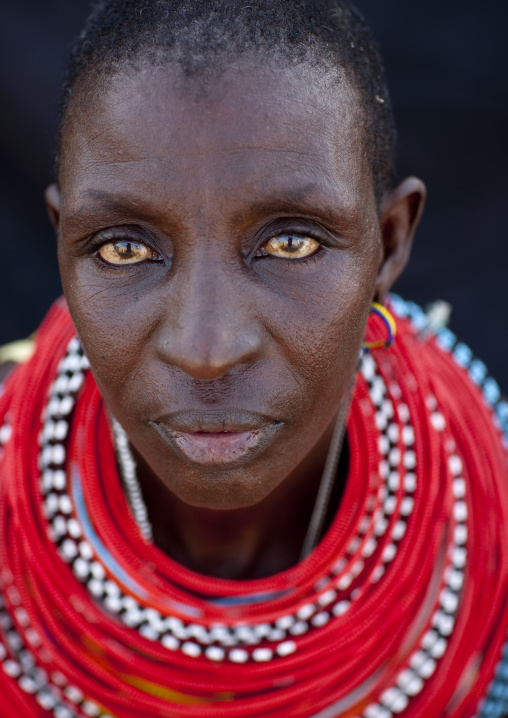Portrait of an El Molo tribe woman, Rift Valley Province, Turkana lake, Kenya