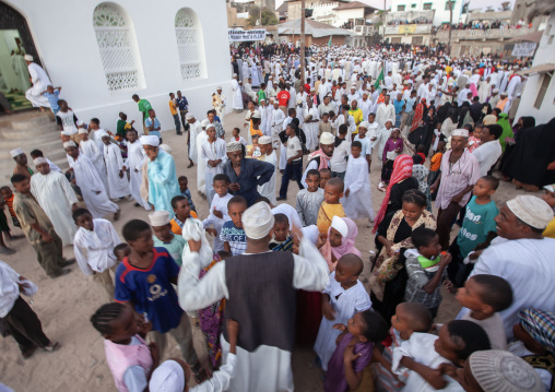 Muslim people celebrating the Maulid festival, Lamu County, Lamu, Kenya