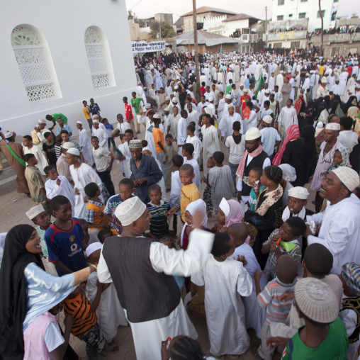 Muslim people celebrating the Maulid festival, Lamu County, Lamu, Kenya