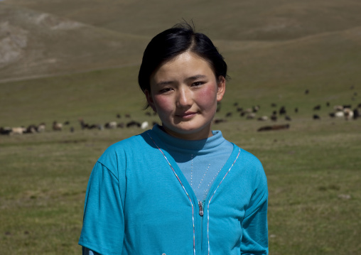 Woman In The Steppe, Song Kol Lake Area, Kyrgyzstan