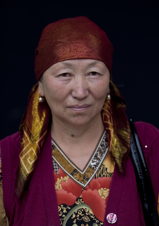 Woman Wearing A Headscarf, Bishkek, Kyrgyzstan