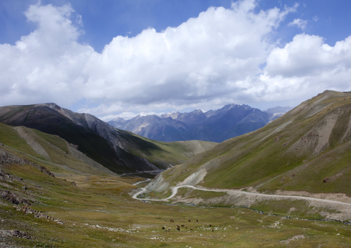Road To Jaman Echki Jailoo In The Mountains, Kyrgyzstan