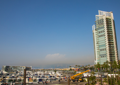 Luxury residential buildings on the corniche, Beirut Governorate, Beirut, Lebanon