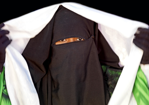 Woman in burqa, Tripolitania, Ghadames, Libya