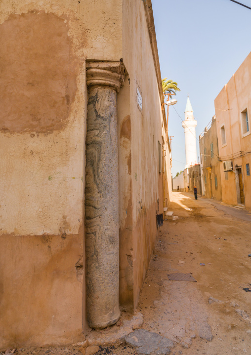 Old roman column in the medina, Tripolitania, Tripoli, Libya