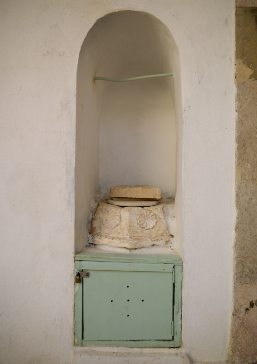 Antique column in a house in the medina, Tripolitania, Tripoli, Libya