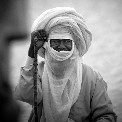 Portrait of a tuareg man, Tripolitania, Ghadames, Libya
