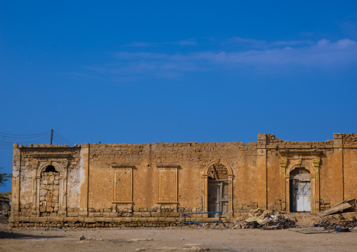 Old italian colonial building, Cyrenaica, Ptolemais, Libya