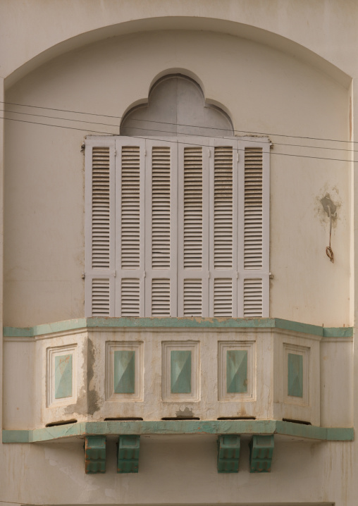 Window of an italian colonial building, Cyrenaica, Benghazi, Libya