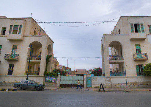 Building from the italian settlement, Cyrenaica, Benghazi, Libya
