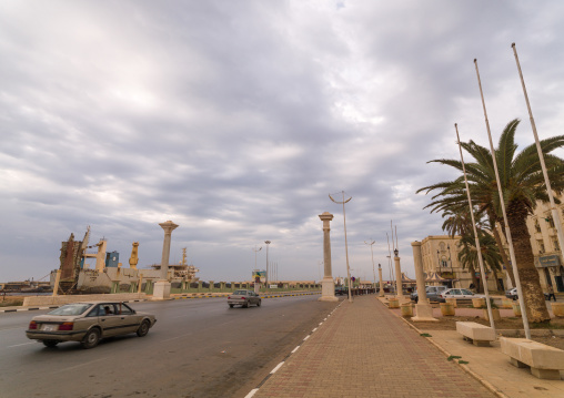 Road in the italian settlement, Cyrenaica, Benghazi, Libya