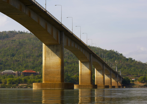 Bridge over mekong river, Phonsaad, Laos