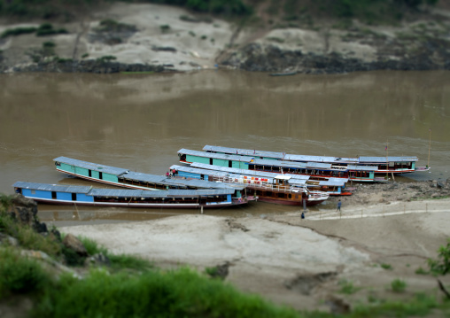 Speedboat on mekong river, Houei xay, Laos