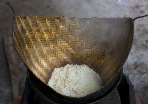 Rice cooking, Houei xay, Laos