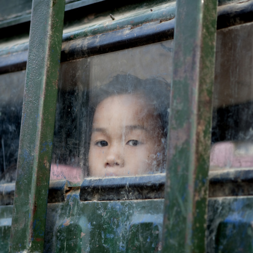 Girl in a truck, Muang sing, Laos