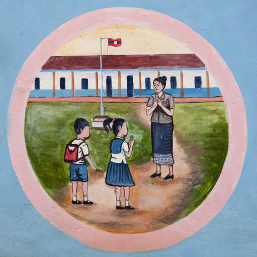 Propaganda poster, Savannakhet, Laos