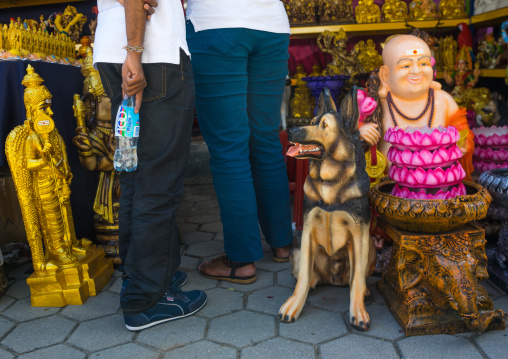 Dog Statue Sold In The Thaipusam Religious Festival In Batu Caves, Southeast Asia, Kuala Lumpur, Malaysia