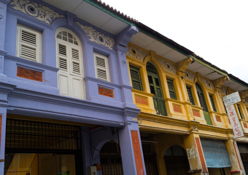 Old Colonial Houses In The Unesco World Heritage Zone, Penang Island, George Town, Malaysia