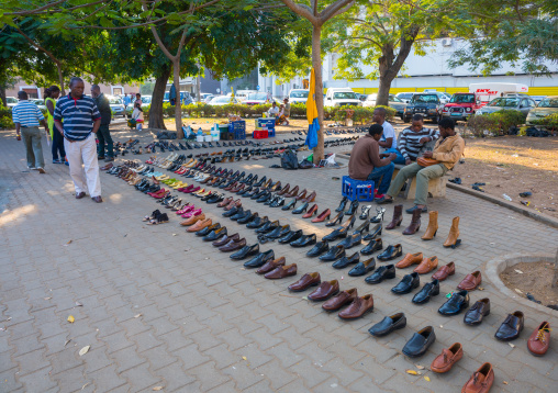 Man Selling Shoes In The Street, Maputo, Maputo City, Mozambique