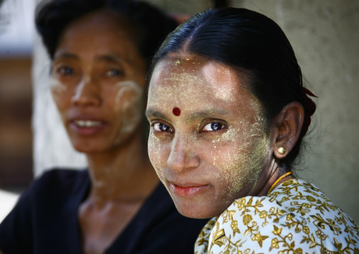 Women With Thanaka, Rangoon, Myanmar