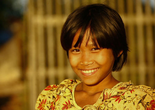 Ngapali Girl With Thanaka On Cheeks, Myanmar