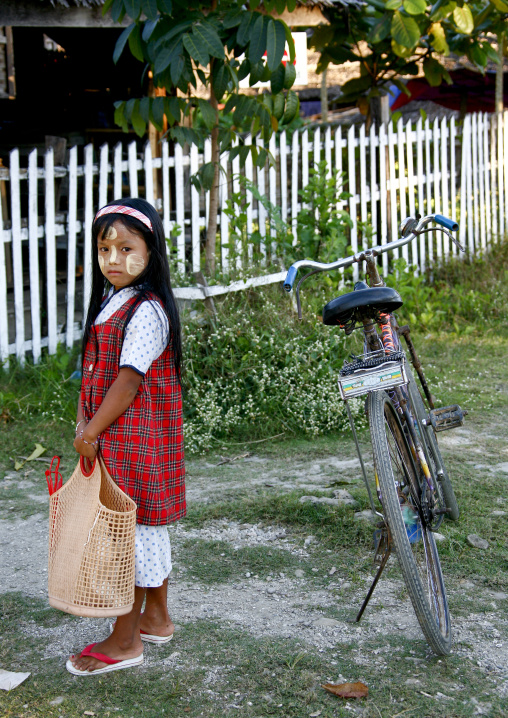 Little Girl With Her Bike, Ngapali, Myanmar