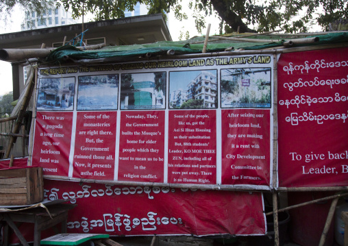 Demonstration About Housing, Yangon, Myanmar