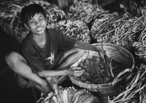 Boy Selling Dried Fishes, Ngapali, Myanmar