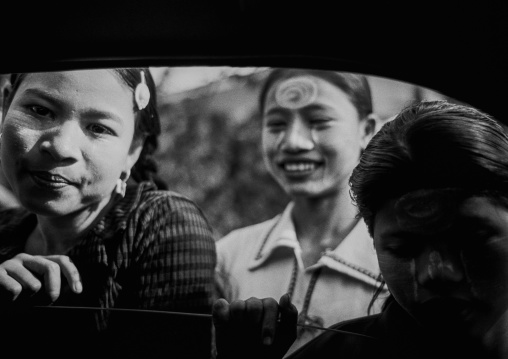 Women With Thanaka, Yangon, Myanmar