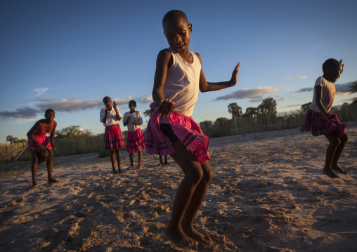 Ovambo Girls Dancing, Ondangwa, Namibia