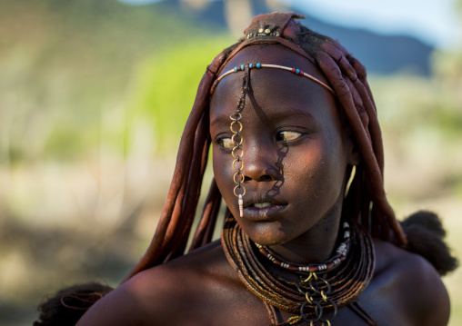Himba Woman Hairstyle, Epupa, Namibia