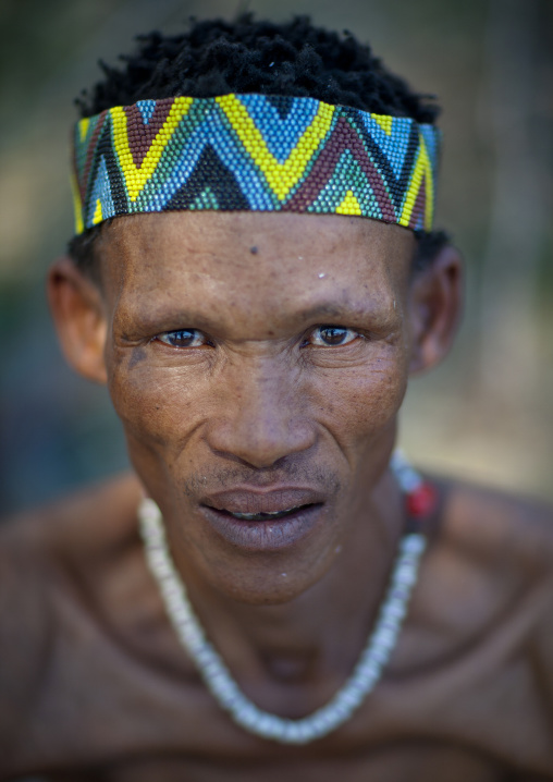 San Man With A Beaded Headband, Namibia