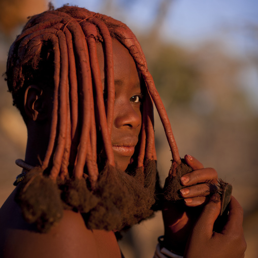Young Himba Woman Called Kasweet, Karihona Village, Ruacana Area, Namibia