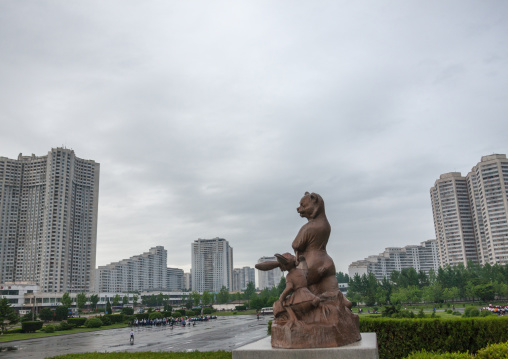 Buildings in the city center, Pyongan Province, Pyongyang, North Korea