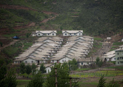 Village in the countryside, Pyongan Province, Myohyang-san, North Korea