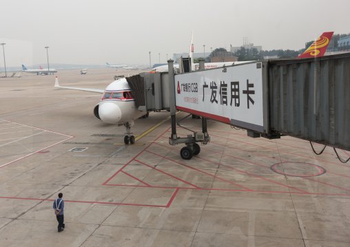 Air kory plane in beijing airport, Hebei Province, Beijing, China