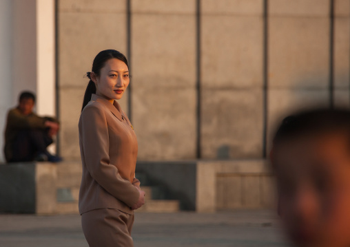 Portrait of a North Korean woman in the street, Kangwon Province, Wonsan, North Korea