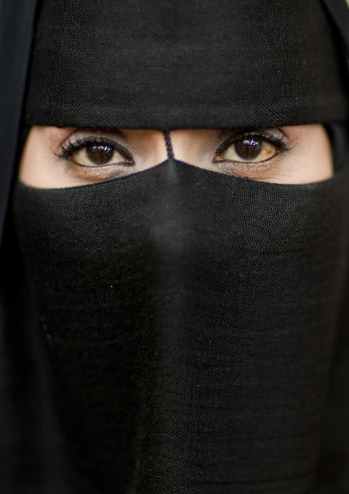 Portrait Of Veiled Masked Woman, Salalah, Oman