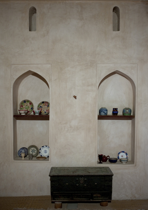 Niches With Decoration Of Plates In A Tradtional House, Sur, Oman