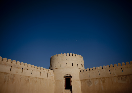 Wall And Crenel Of Sineslah Fort, Sur, Oman