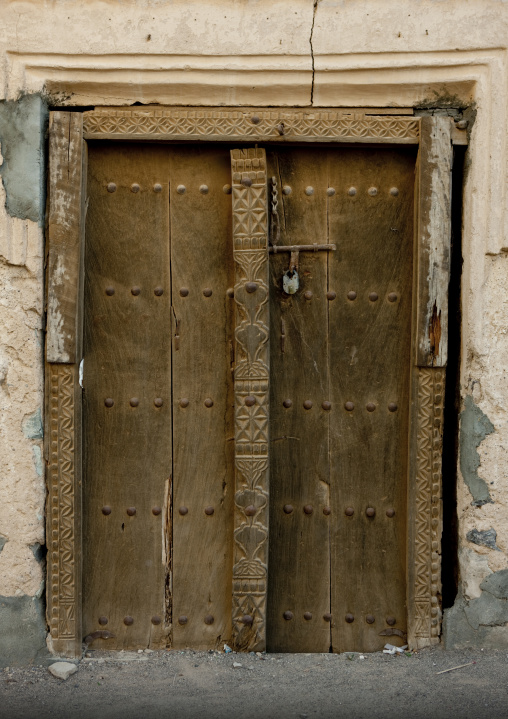 Omani Wooden Door, Birkat Al Mauz, Oman