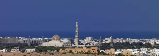Panorama Of Sultan Qaboos Grand Mosque, Muscat, Oman