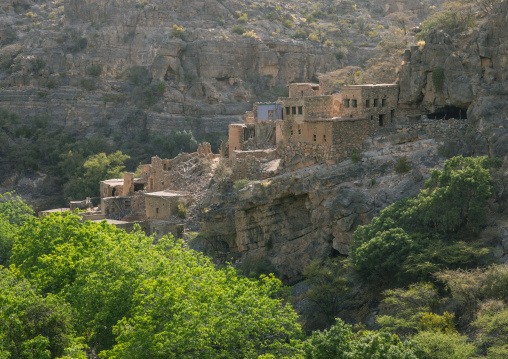 Abandoned village in the mountain, Jebel Akhdar, Wadi Bani Habib, Oman