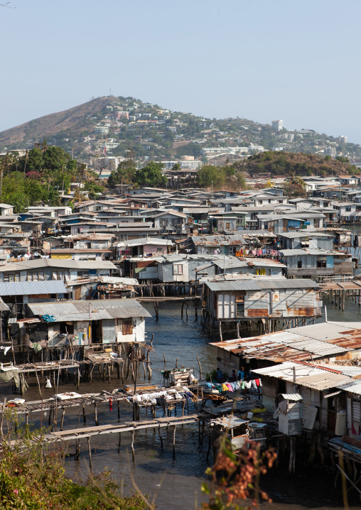 Floating village, National Capital District, Port Moresby, Papua New Guinea
