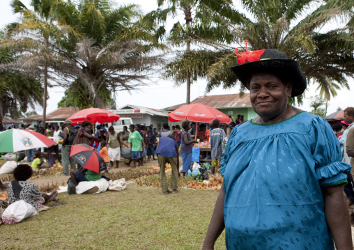 Woman at buka market, Autonomous Region of Bougainville, Bougainville, Papua New Guinea