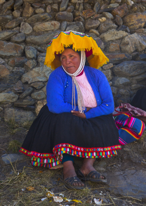 Woman In Traditional Clothing, Qoyllur Riti Festival, Ocongate Cuzco, Peru