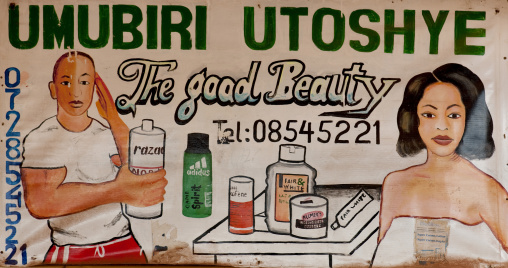 Beauty shop mural, Kigali Province, Kigali, Rwanda