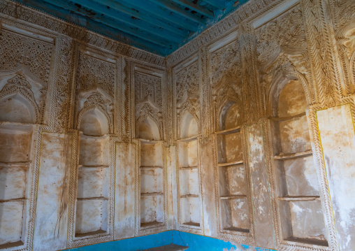 Niches in an old farasani house majlis, Red Sea, Farasan, Saudi Arabia