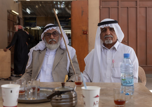 Old sausi men in traditional clothing, Najran Province, Najran, Saudi Arabia