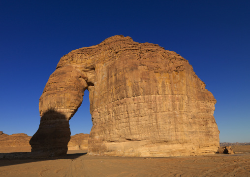 Elephant rock in madain saleh archaeologic site, Al Madinah Province, Alula, Saudi Arabia